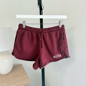 John Galt Dark Red Lounge Shorts O/S